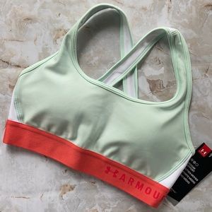 Under Armour Mint Green and Coral Sports Bra